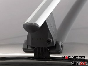 FIAT 500L Roof Rack Cross Bars - for models w/o factory roof rails - Silver (2014 - 2020)